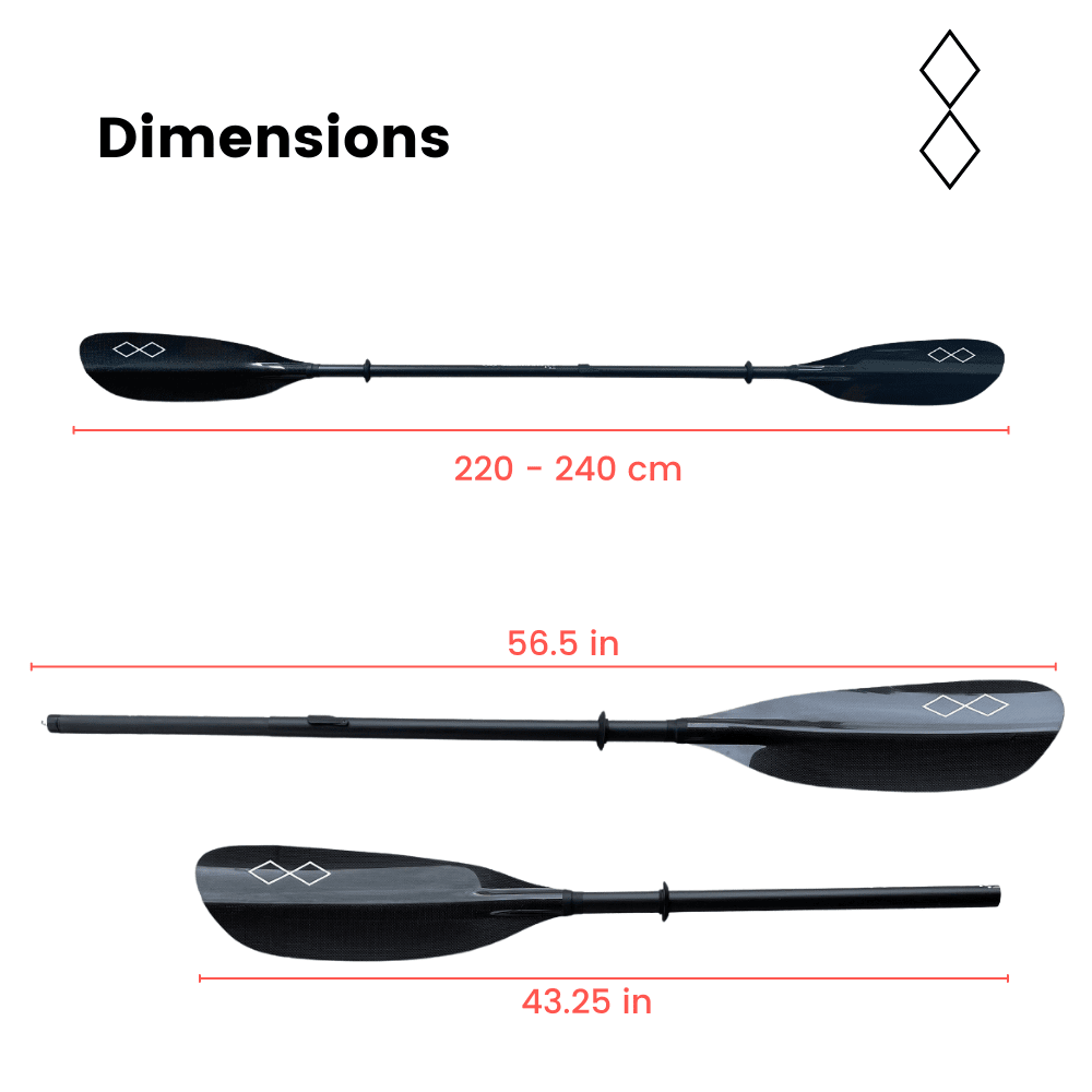 Carbon 2-Piece Kayak Fishing Paddle
