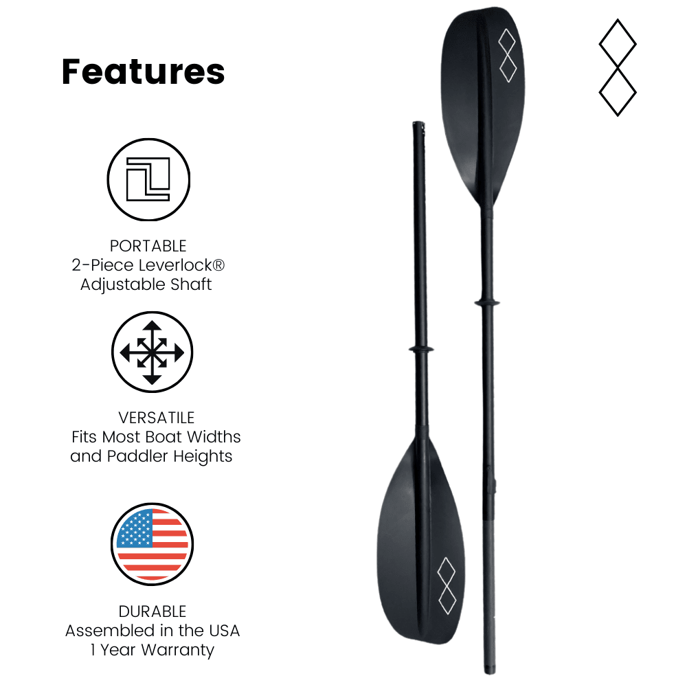 Carbon Blend 2-Piece Kayak Fishing Paddle